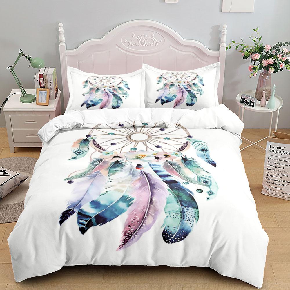 Dreamcatcher Bohemian Duvet Cover Set Single Twin Double Queen King Cal King Size Bed Linen Set