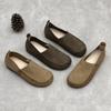 Handmade Flat Single Shoes, Casual Leather Shoes On One Foot, Light, Fashionable, Retro Men's Shoes for Lazy People