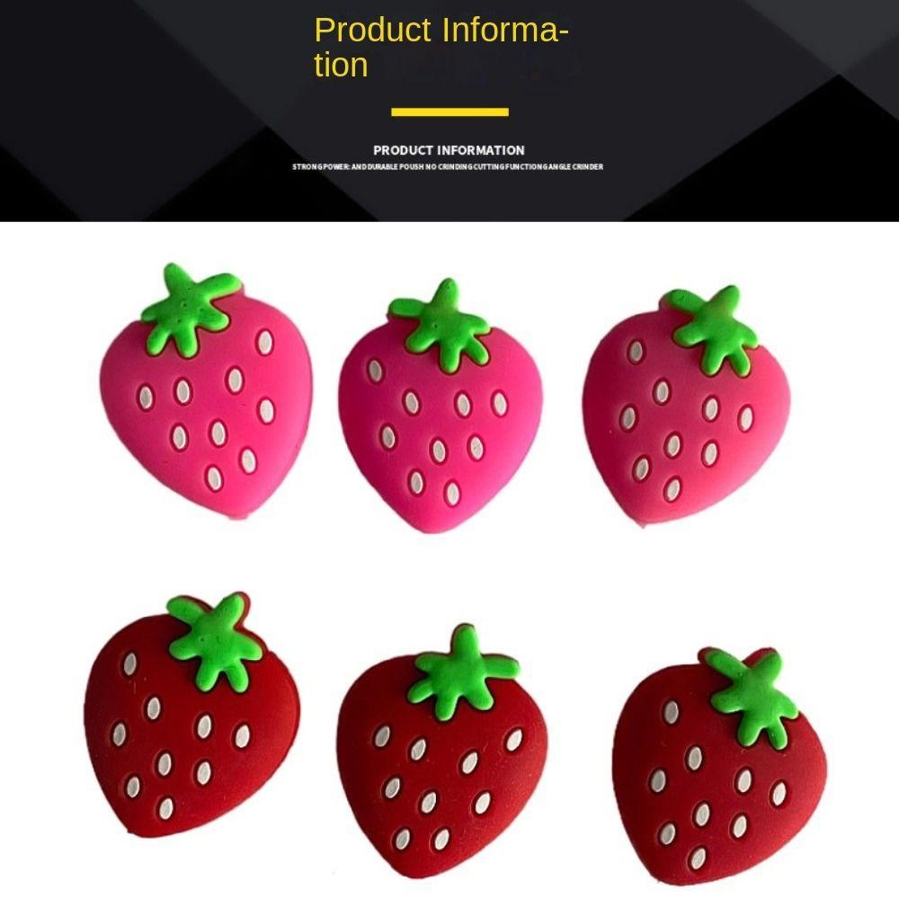 Strawberry Tennis Racket Shock Pad Silicone Tennis Racket Vibration Dampeners  Tennis Racket