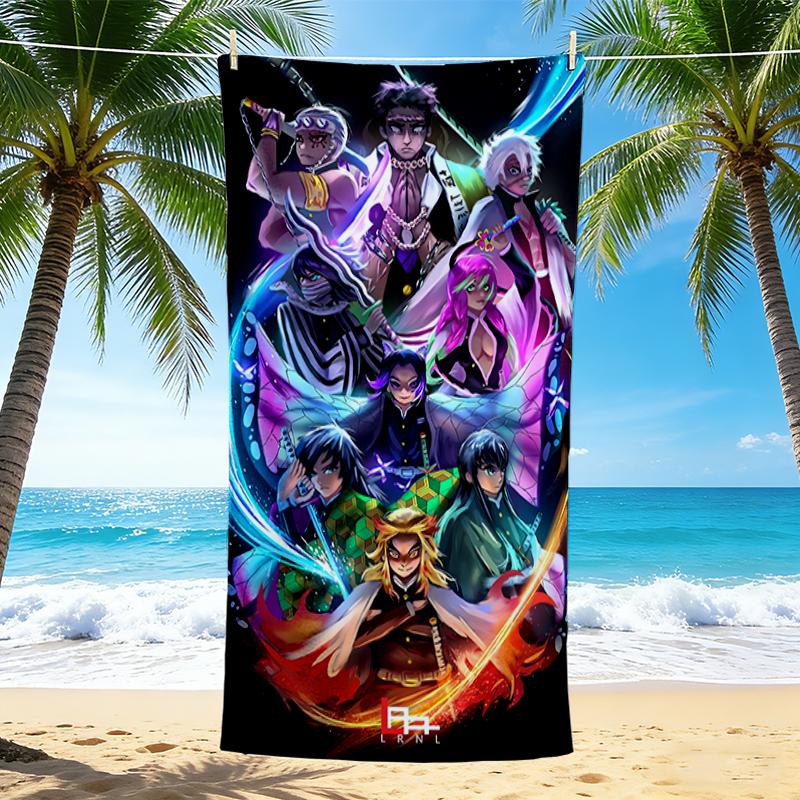 1Pc Fantasy Heroes Unite Beach Towel, Quick Dry, Multi-Use for Beach Pool Gym Yoga Home Travel, Christmas, Halloween, Xmas Gift M928380