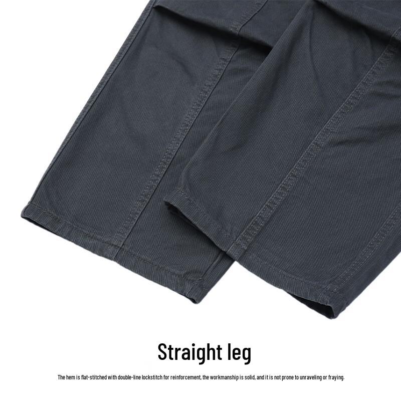 Mark Fairwhale Men's 100% Cotton Loose Straight Cargo Pants
