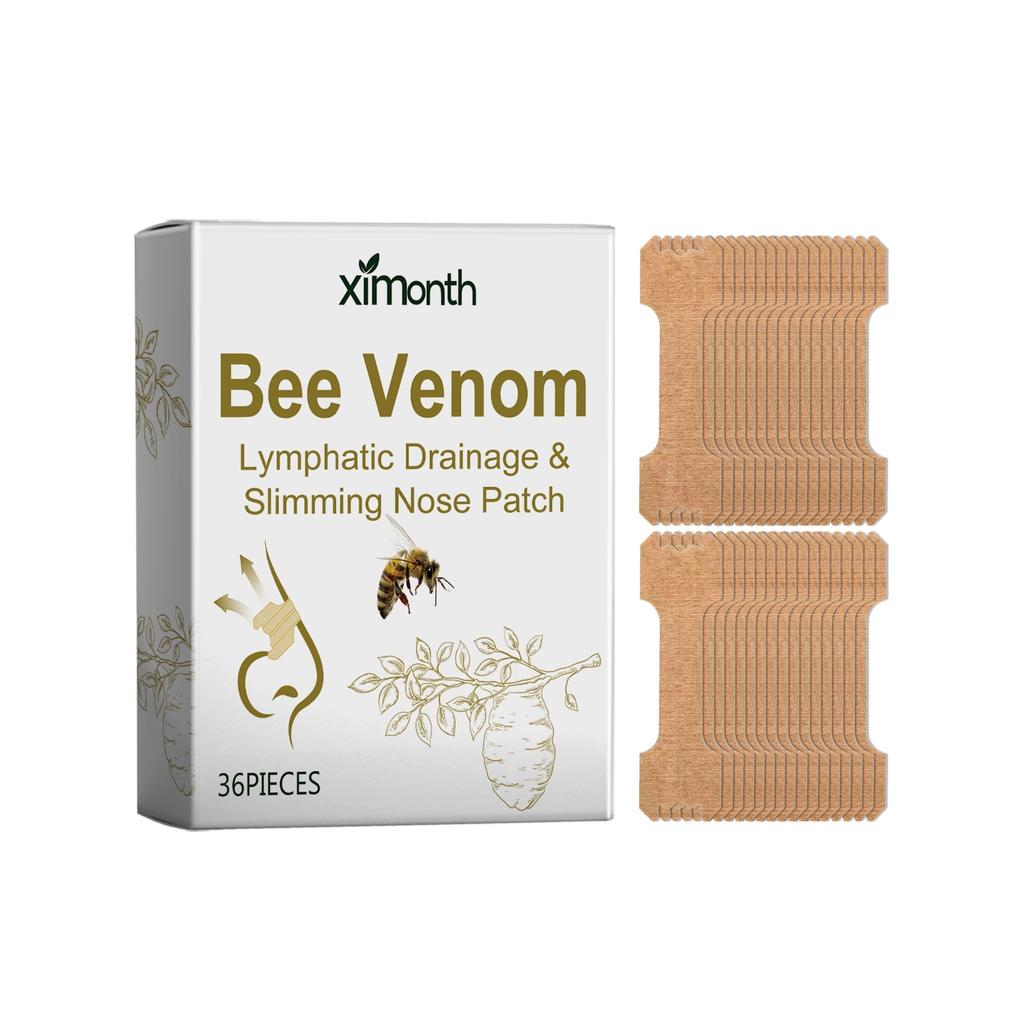 Комплект лимфодренажных колец для носа BeeVenom, кольцо для носа (в штучной упаковке), Назальная аспирация, детокс-крем и пластырь для носа, кольцо для похудения в носу, уменьшение отеков, 40 мл