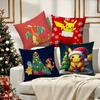Pikachu Wears a Hat and Cute Christmas Pillow Case To Enhance the Sense of Home Atmosphere