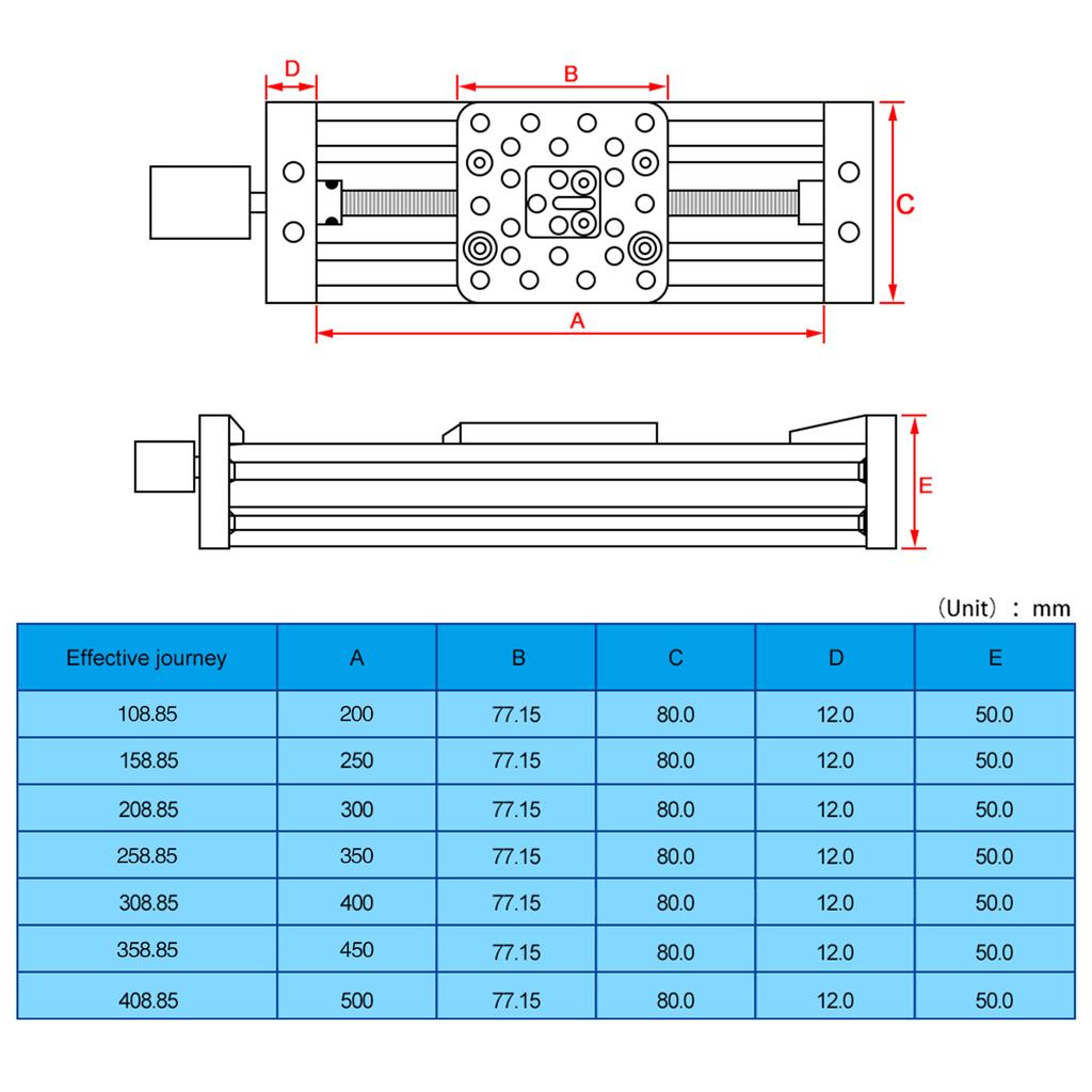 TwoTrees 500 мм 4080U алюминиевые линейные направляющие слайд DIY детали фрезерного станка с ЧПУ для гравировки 3D-принтера