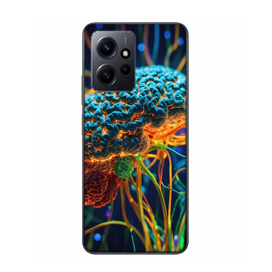 The Cerebral Cortex And Key Components Phone Case For Redmi 12 13C 12C 15C 9 10 10C Note 13 Pro Plus 14 15 Pro 9T 9C 9A TPU Soft