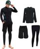 Rashguard Fitness Swimwear Top and Bottom Set Long Sleeve Front Opening Leggings Surf Pants Fitness Men Set UV Protection Hot Spring Beach Swimming