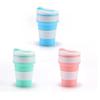 Reusable Silicone Collapsible Mug with Lid for Camping 350ml Portable Travel Folding Coffee Mug Collapsible Cup Silicone Cup