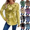 Women's Fashion Casual Long Sleeve Floral Print Round Neck Top