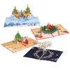 Christmas Creative 3d Stereoscopic Greeting Card, Folding Christmas Tree, Paper-Carved 3d Greeting Card, Festival Blessing Card