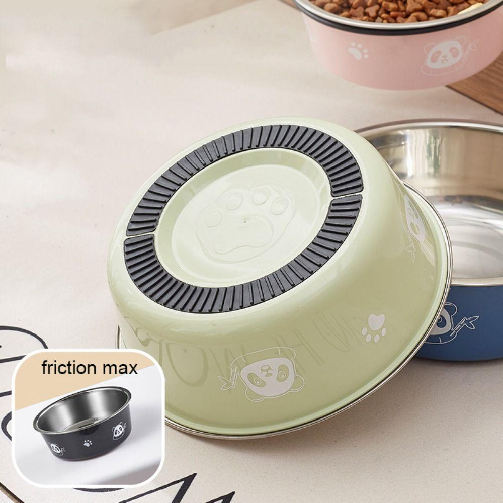 Нескользящая миска для кормления кошек с рисунком панды, поднос для питья и еды для щенков и котят