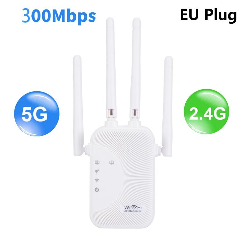 1200 Мбит/с WiFi-ретранслятор, двухдиапазонный беспроводной усилитель, сетевой усилитель сигнала дальнего действия 2,4 ГГц, для домашнего офиса, Wi-Fi-ретранслятор