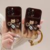 Smudge Coffee Doll Lanyard Suitable for Apple 15PRO Mobile Phone Case 14 Soft Silicone 13 Flip Mirror X Large Window