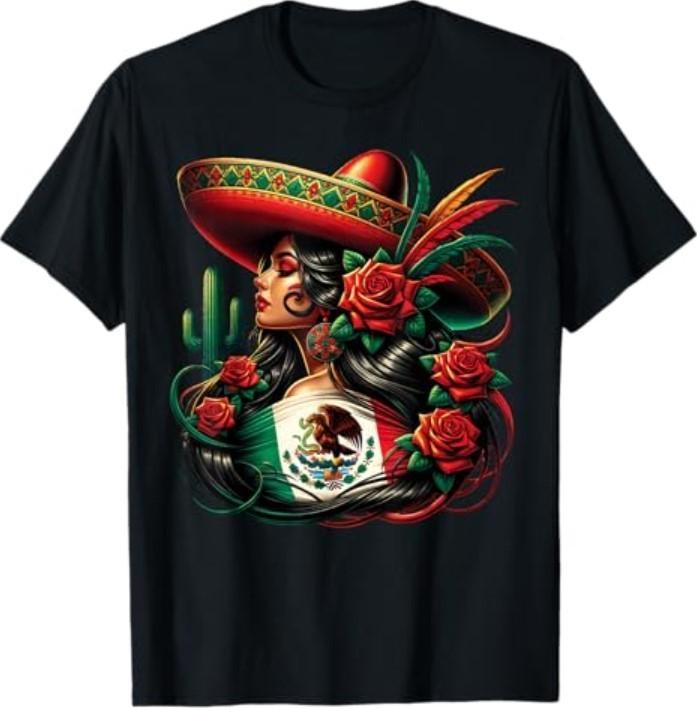 Mexico Flag Mexican Hispanic Siesta Pride Viva Mexico Women T-Shirt