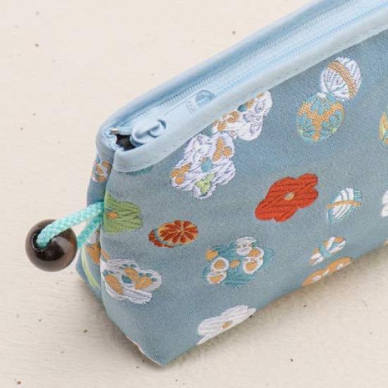 Киото Гейбидо Парча Нисидзин Косметичка Японская Сделано в Японии Сумочка-роса, Узор, (Розовый, Травяной)