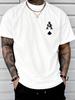 Хлопковая футболка Poker A Men, роскошный бренд, модная, большого размера, топ, повседневная, с коротким рукавом, уличная одежда, классический принт, новинка, футболка S-4XL
