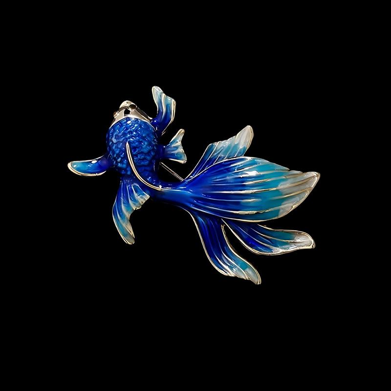 Luxury Koi Brooches Exquisite Chinese Style Goldfish Brooches For Women Girls Versatile Shiny Corsage Clothing Accessories Gifts