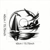 1pc Stylish Metal Sailboat Wall Art With Seagull Accents - Modern Nautical Decor, Perfect For Living Rooms And Beach Enthusiasts