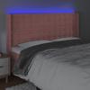 LED Headboard in Pink 183 x 16 x 118 128 cm Velvet