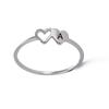 Initial Letter Rings for Women Girls Double Hearts Stainless Steel Finger Rings Fashion Jewelry Couple Friends Gift