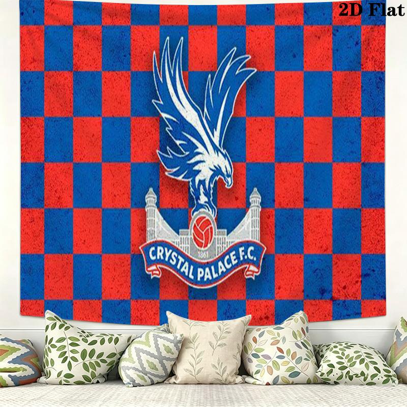 Crystal Palace FC Wall Tapestry Aesthetic Wall Hanging Printed Fabric Blanket Decorative Tapestries for Bedroom Living Room Home Decor