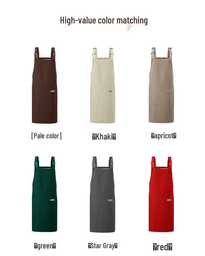 Waterproof & Oil-Proof Kitchen Apron with Special Logo Print and Embroidery for Waiters