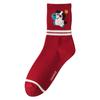 Gift Box Year Of The Horse Red Socks Pure Cotton Medium Tube Socks Cute Flocked Wedding Festive Big Red Stockings