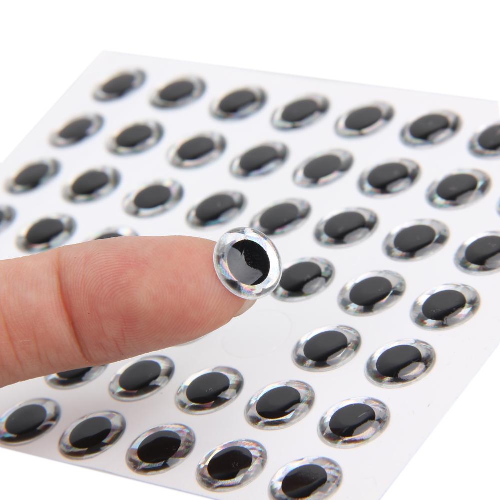 100PCS Fish Eyes 3D Holographic Simulation Fly Fishing Minnow Artificial Fish Eye for Fishing Fly DIY Lures Jig Baits Crankbaits