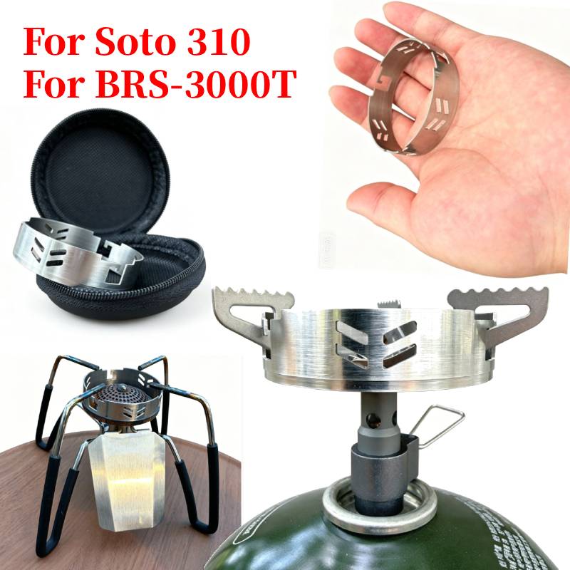 Для газовой горелки Soto 310 Spider Oven 304 Нержавеющая сталь Титан Ветрозащита для BRS-3000T Ветрозащитный экран для походной и пикниковой плиты
