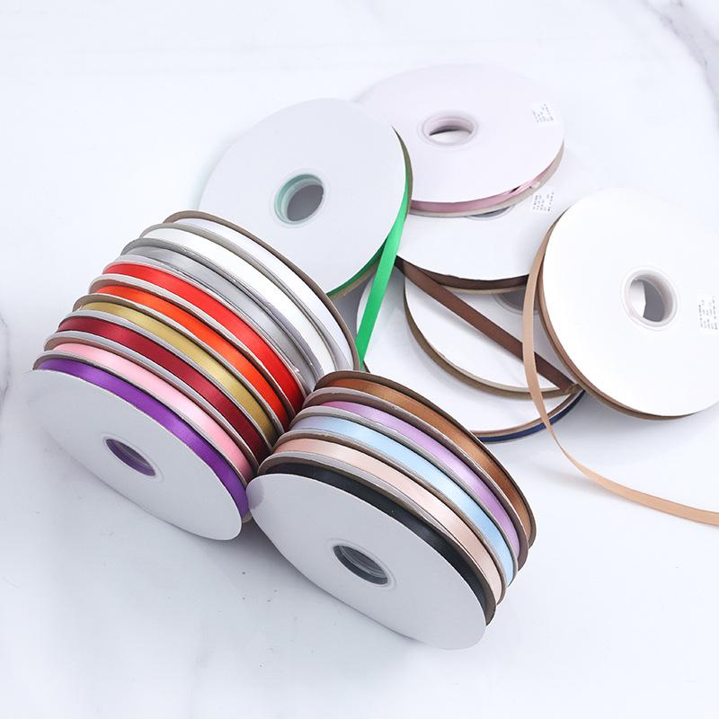 DIY Handmade Decorative Embellishments Romantic and Cozy 1.5cm Polyester Ribbon Tie Flower Cake Box Ribbon Colorful Ribbon Bow Hairpin Satin Ribbon