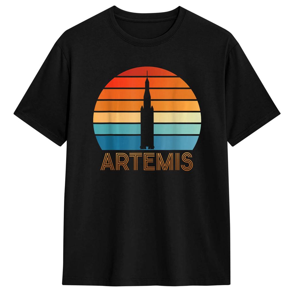 2026 Artemis 2 На Луну Футболка Унисекс и Женская Летняя Хлопковая Одежда Модная С Круглым Вырезом С Коротким Рукавом Уличная Мода