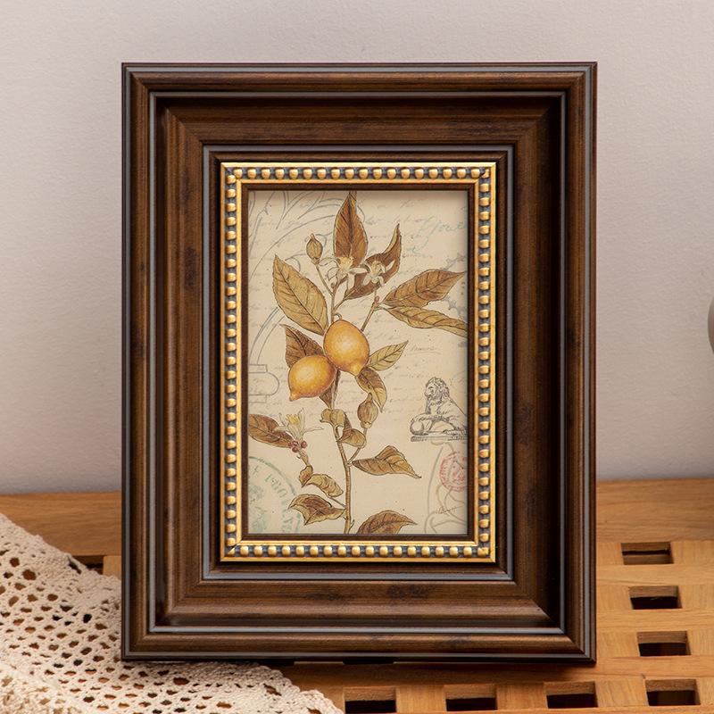 Vintage European-style Photo Frame Empty Frame Display Stand Wall Panels Interior Home Decoration Vintage Wooden Frame