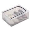 Transparent Storage Box with Double-Sided Openings Zipper Closure Waterproof PVC Shell Dustproof Under-bed Shoe Storage Box