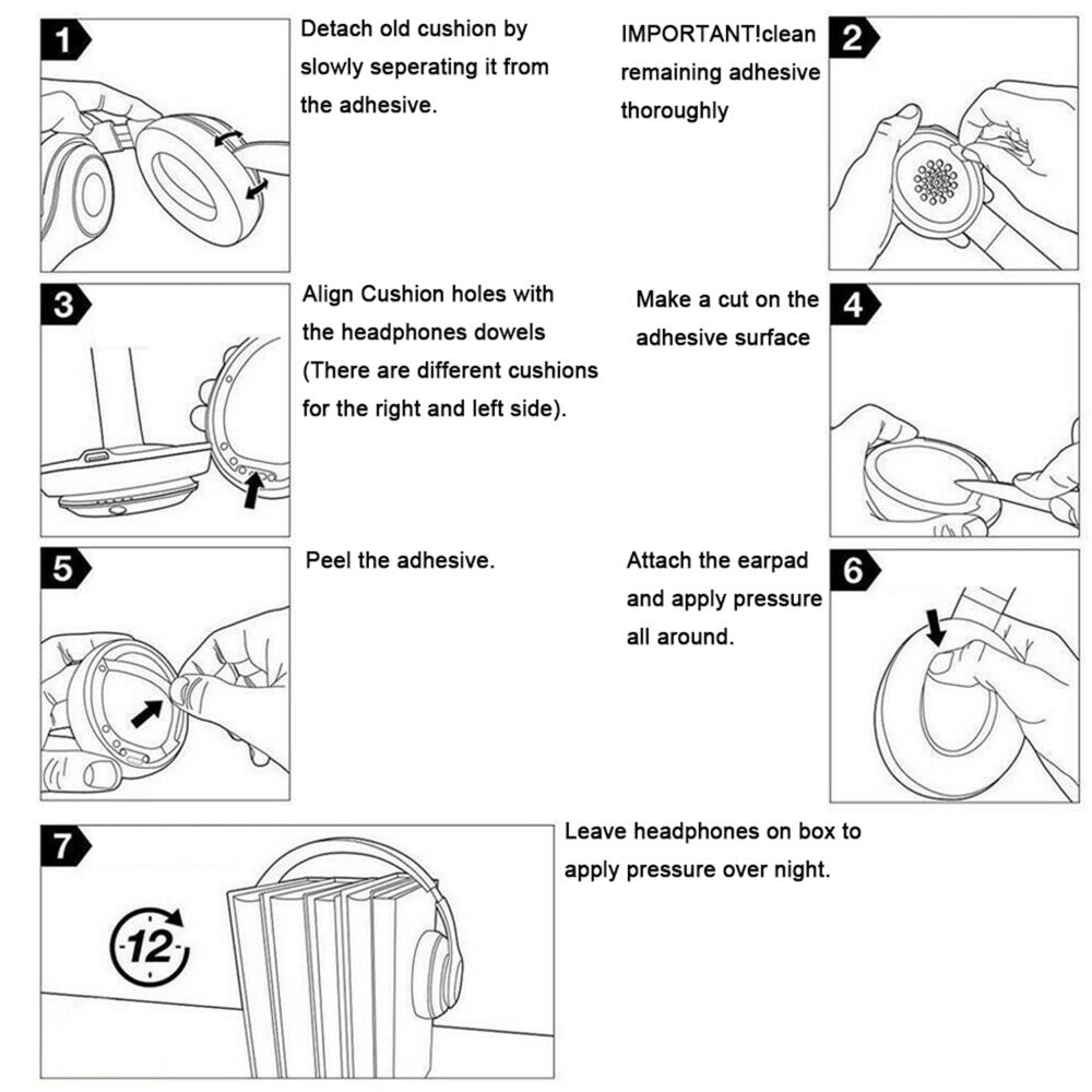 1 Pair Hot Earmuffs Sponge Cushion Earbuds Cover Replacement Ear Pads