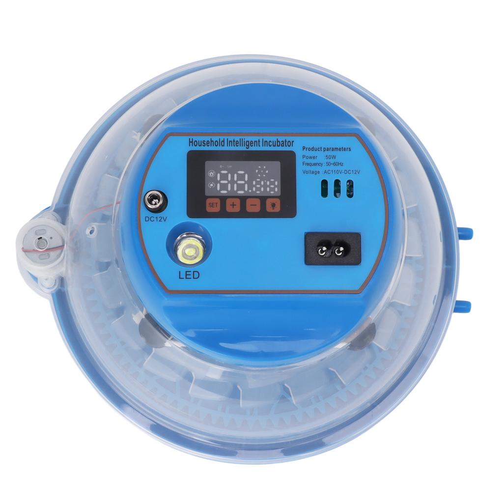 8 Eggs Incubators Temperature Control Automatic Egg Turner for Hatching Chickens Pigeon Quail Duck