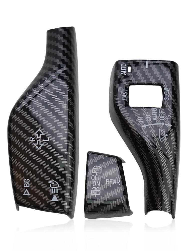 Накладка на рычаг стеклоочистителя с указателем поворота из углеродного волокна 3X для BMW X1 X2 X3 X4 X5 X6 X7, декоративная наклейка на крышку переключателя стеклоочистителя автомобиля