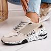 Women's Vulcanize Shoes 2025 Ladies Sneakers Platform Shoes For Women Leopard Print Lace-Up Breathable Shoes Zapatos De Mujer