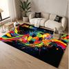 Soccer Theme Soft Crystal Velvet Rug Custom Name & Text Print Non Slip Floor Rug for Bedroom Living Room