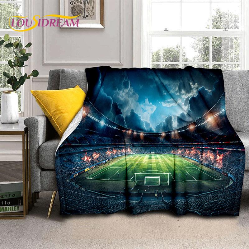 29 Стиль Футбольное поле Футбол Спорт Мультфильм Мягкое одеяло, Мягкий плед для дома Спальня Кровать Диван Дорожный чехол Детский подарок
