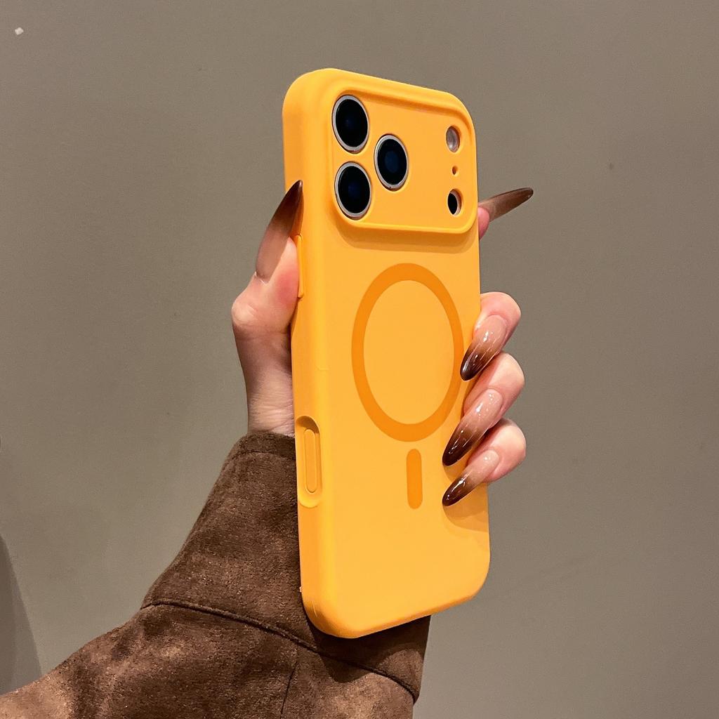 Новый магнитный чехол из жидкого силикона для Apple iPhone 17 Pro Max, Защитный чехол с покрытием full-coverage, ощущением кожи для iPhone 16