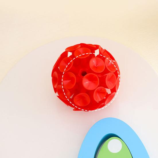 9CM 3D Suction Cup Ball Anxiety Stress Relief TPR Sticky Ball Toss Game