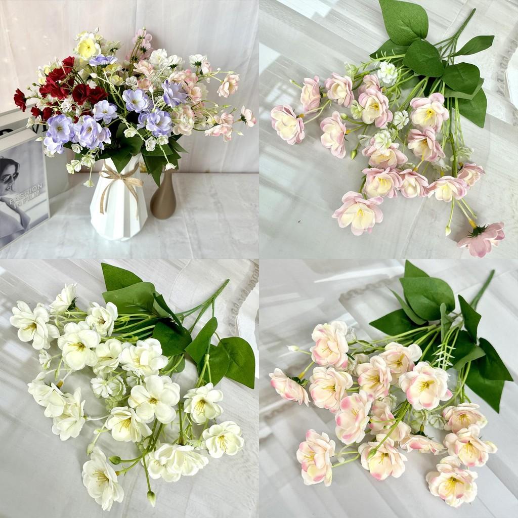 Искусственные цветы мимозы Ручной работы Маленький букет для домашнего декора и реквизит для фотосъемки