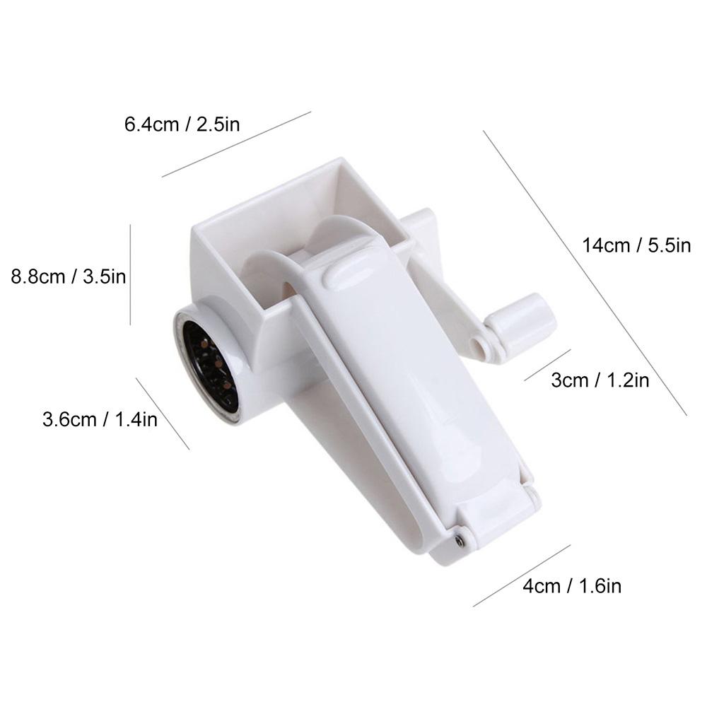 Rotary Cheese Grater Stainless Steel Drum Handheld Multifunction Mini Portable Ginger Vegetable Chocolate Cutter Slicer Shredder