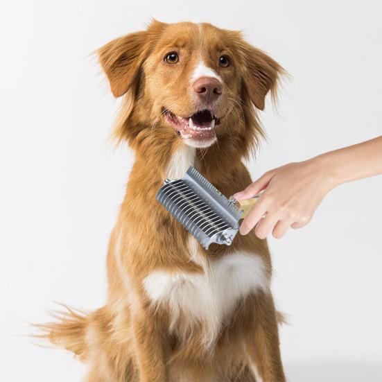 3 в 1 расческа для удаления колтунов и линьки для домашних животных, собак, кошек, расческа для домашних животных с узелками и безопасным нижним граблем для волос, инструмент для ухода за домашними животными