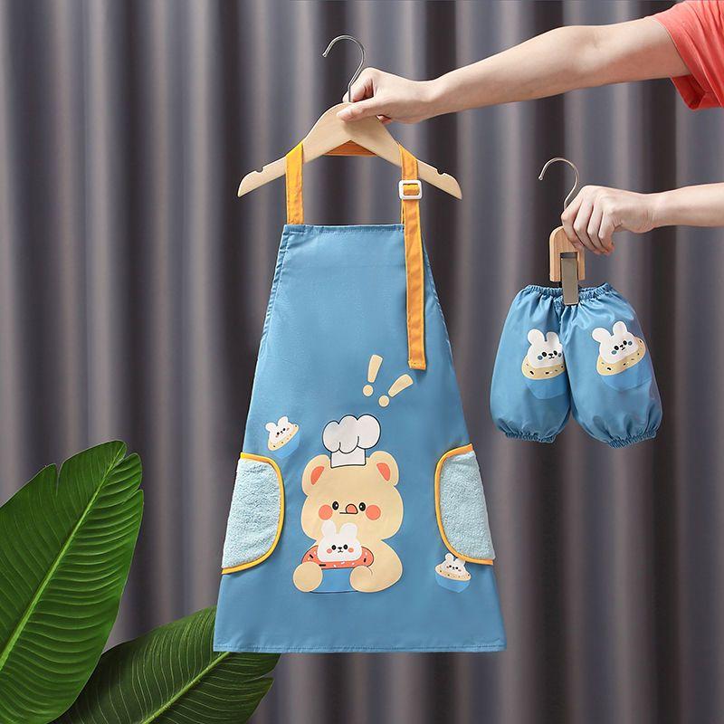 Водонепроницаемый фартук, детская одежда для рисования, ученики начальной школы в кухонных чехлах, защитная одежда для рисования для мужчин и женщин в детском саду.