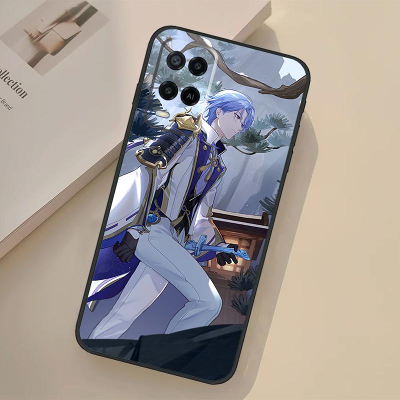 Чехол Genshin Impact Kamisato Ayato для Oppo A76 A96 A16 A17 A18 A60 A80 A40 A38 A58 A78 A98 A94 A74 A54 A15 A57 A77 A5 Pro