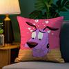Cartoon CCourage Cowardly Dog Pillow Case Sofa Living Room Bedroom Doublesided Printing Square Cushion Nap Time Pillow Case