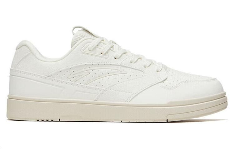 Men's Sneakers Anta Little Street Tough Slip Resistant Cushioning Low top Skateboard Shoes Men's Ivory White