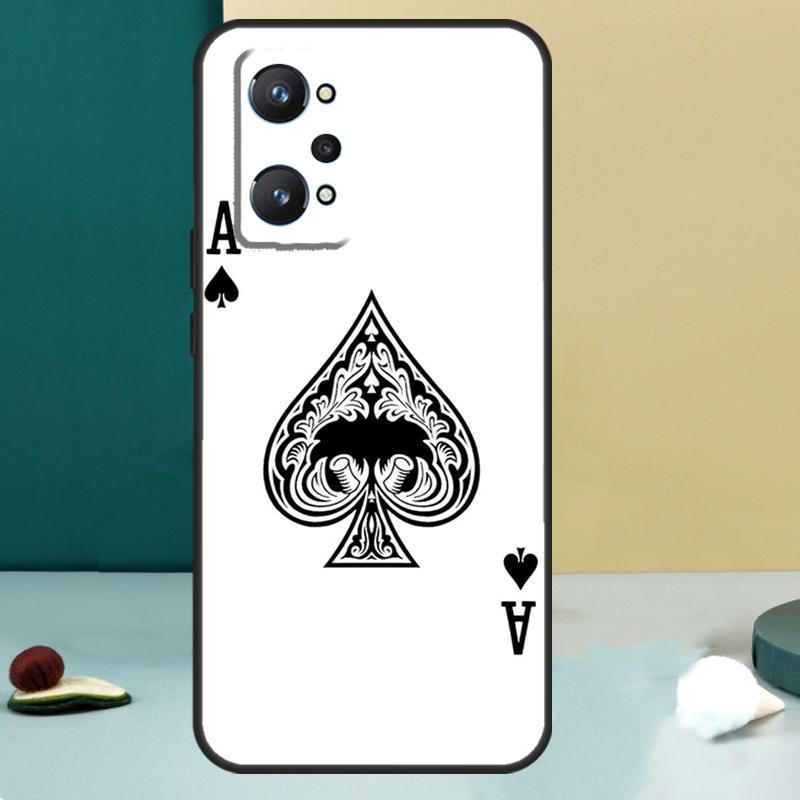 Карта Покер Туз Пик Для Realme 14 13 Pro Plus 10 11 12 GT 5 6 6T GT7 Pro C61 C55 C53 C51 C21Y C25S C75 C67 Чехол