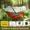Кемпинговый гамак с сеткой от комаров 200 кг, дышащий, легкий, портативный, одинарный, с ремнями для крепления к дереву, простая установка, гамак для походов в помещении и на открытом воздухе