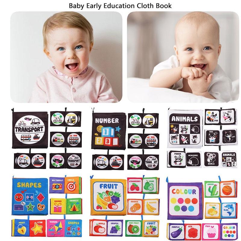 Прочный Моющийся Детский Тканевый Книжный Набор Игрушек Для Раннего Обучения И Интерактивной Игры Устойчивый К Разрывам И Издающий Звуки